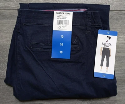 NAUTICA Jeans Pants Adult Size 10 Navy Ankle Office Casual Womens - Image 1 of 4