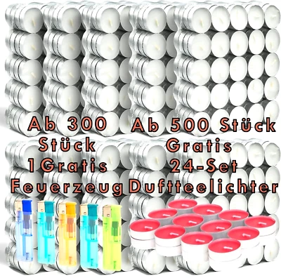 Teelichter weiß 100 - 2.000 Stück Maxi XXL Packung in Alutellerchen | Kerzenofen - Bild 1 von 4