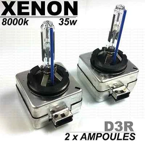 2 x D3R BOMBILLAS XENON HID FAROS SUSTITUCIÓN ILUMINACION BLANCO AZUL 35w 8000k - Picture 1 of 3