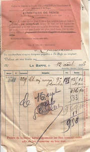 Alte Rechnung Gremillet-Delacôte à La Baffe 1926 alte französische Rechnung Bill - Bild 1 von 3