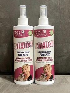 (2) PET ORGANICS ANTI-ITCH! SOOTHING SPRAY FOR CATS ITCH SCRATCHING - 16 OZ EACH - Picture 1 of 3