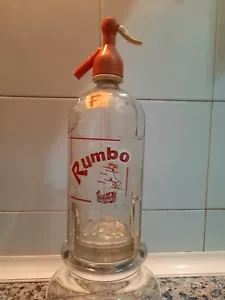 SIPHON RUMBO (F) SODA colección AGUA DE SELTZ botella de cristal SIFON clásico - Imagen 1 de 4