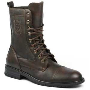 Polar Fox MPX-801026 para hombre con cordones estilo combate bota de moda - Imagen 1 de 5