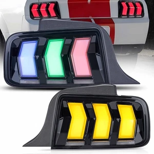 VLAND RGB Rear Tail Lights For 2005-2009 Ford Mustang LED w/Sequential Animation - Picture 1 of 9