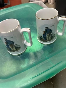 Norman Rockwell Mugs Set Of Two - Picture 1 of 2