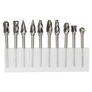 DIY Carbide Rotary Burrs Set Silver For Grinding Wood Plastic Supplies - Picture 1 of 12