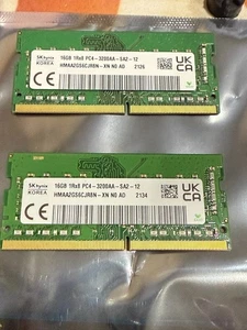 SK Hynix 16GB (1x16GB) PC4-25600 (DDR4-3200) SODIMM Memory HMAA2GS6AJR8NXN - Afbeelding 1 van 1
