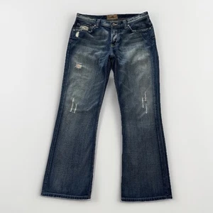 Pantalones de mezclilla desgastados de colección BKE con hebilla para hombre talla 34x31 Alec pierna recta años 90 Y2K - Imagen 1 de 22