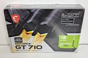 MSI GeForce GT 710 2GB GDRR3 64-bit Low Profile Graphics Card *NEW SEALED* - Picture 1 of 2