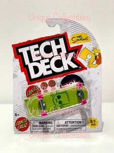Tech Deck Santa Cruz The Simpsons Green Skull 3/7 Fingerboard Skateboard NEW - Picture 1 of 2