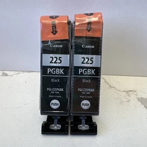 Canon 225 PGBK PGI-225PGBK 2 Nuevos Cartuchos de Tinta Negra Sellados Sin Caja Japón - Imagen 1 de 3