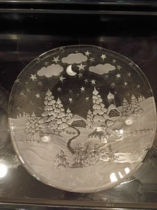 Beautiful Winter Scene Studio Nova Vintage 14.5” Cake Plate “Winterland”  - Picture 1 of 4