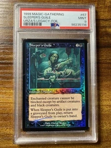 MTG✨SLEEPER’S GUILE FOIL✨Urza’s Legacy PSA 9 MINT Enchantment BADER Art POP 1 ! - Picture 1 of 9