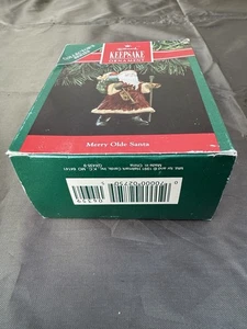 1991 Hallmark Keepsake Ornament Merry Olde Santa #2 serie Babbo Natale QX4359 - Foto 1 di 4
