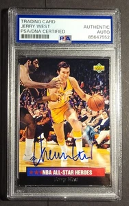 JERRY WEST signed UPPER DECK NBA AS HEROES #10 autograph card PSA DNA LA LAKERS - Picture 1 of 2