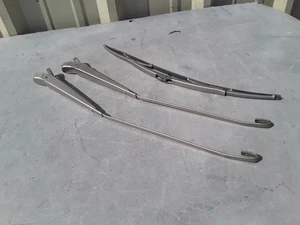 1975 Mercedes Benz W116 280S Windshield Wiper Arms Stainless Set OEM - Picture 1 of 14