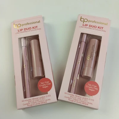 2 x Bellapierre Cosmetics Mineral Lipstic and Liner Duo Kit, Nude and Red Vegan - Image 1 of 4