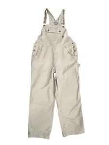 Vintage 90s Y2K BUM Equipment Khaki Denim Dungaree Oversize Bib Overalls Size XL - Picture 1 of 9