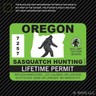 Autocollant "Permis De Chasse Sasquatch" - Décalcomanie Bigfoot Humour USA - Dimensions 4x3 Pouces