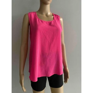 Mine Pink Sleeveless Blouse Casual Top Lightweight Summer Size L - Picture 1 of 6