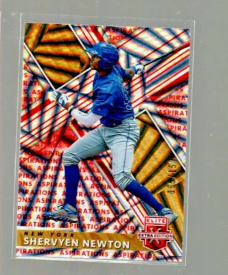 F47898  2019 Elite Extra Edition Aspirations Red #94 Shervyen Newton /150 Mets - Image 1 of 2