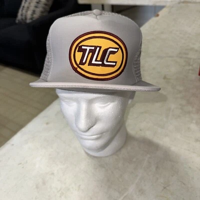 Parche Logotipo TLC De Colección Gorra Sombrero Malla Camionero SnapBack Gris Excelente Estado Foto 1 de 4