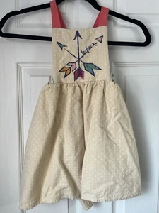 Mary Helen Clothing Girls dress Size 5 Pale Yellow Tan Mixed Pattern - Picture 1 of 10