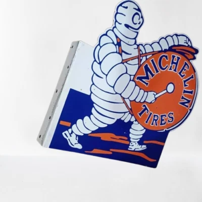 Michelin Tyre Rare Porcelain Enamal Heavy Metal 21x17" With Flange inches  DSP - Image 1 of 2