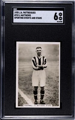 Stanley Matthews 1935 novato Pattreiouex eventos deportivos y estrellas Stoke City SGC6 Foto 1 de 2