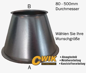 Übergang Konus Rohr Absaugrohr Bord für Spannring - Bild 1 von 1