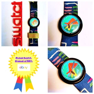 Swatch Pop Vintage Reloj De Pulsera Años 90 Multicolor Cuarzo Usado QUARTZ - Imagen 1 de 6