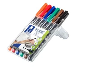 Pluma permanente Staedtler 6 Pen Lumocolor® 317, punto medio - Imagen 1 de 2