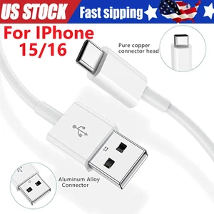 IPhone15/16 Pro Max Plus USB-A Cable Fast Charger Type C Charging Data lot Cord - Picture 1 of 12