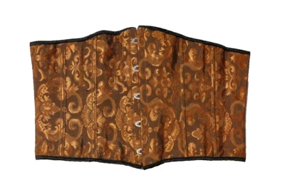 Corset Waist Trainer Lace-Up Underbust Body Shaper Orange SIZE 3XLARGE - Image 1 of 4