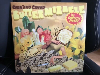 HAND SIGNED TO COVER COUNTING CROWS BUTTER MIRACLE SWEETS MULTICOLOUR VINYL - Image 1 of 4