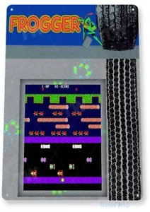 Insegna arcade Frogger, pennarello gioco arcade classico, insegna in latta sala giochi A399 - Foto 1 di 2