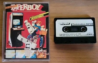 Paperboy Commodore 64 C64 Game Cassette Elite Tested & Working - Image 1 of 2
