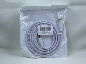 CAT8 RJ45 Ethernet Cable High Speed 40Gbps Network Shielded Copper White 6 Ft - Picture 1 of 1