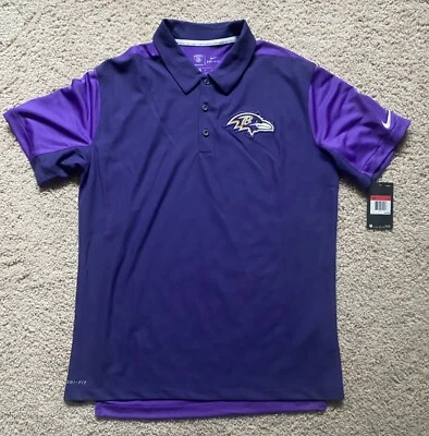 Nike NFL Baltimore Ravens Training Equipment Dri Fit Polo (L) 836662-566 - Image 1 of 3