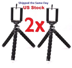 2x Tripod Bracket Holder Mount, Flexible Octopus for Cell Phone,Camera, iPhone - Picture 1 of 8