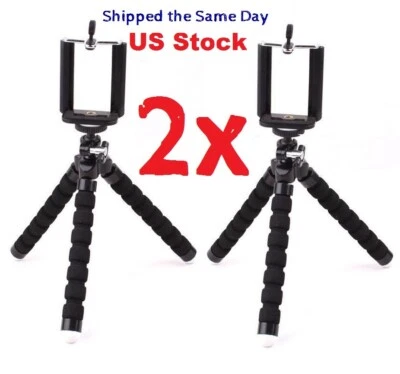 2x Tripod Bracket Holder Mount, Flexible Octopus for Cell Phone,Camera, iPhone - Image 1 of 4