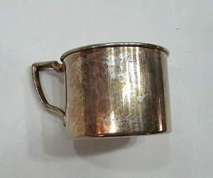 Vintage 1980's Tudor Plate Oneida Community Silverplate Child's Baby 2" Cup Mug - Picture 1 of 4