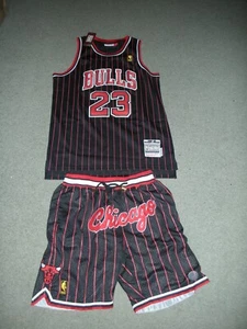 NWT.,XL MICHAEL JORDAN SHORTS & JERSEY, '96-'97 CHICAGO BULLS, M&N, JUST DON - Picture 1 of 9