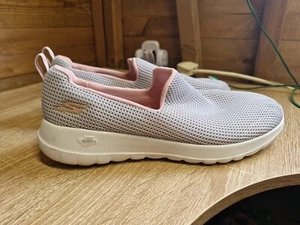 Skechers Air Cooled Memory Foam Slip On Trainers Uk Size 7 Grey And Pink - Picture 1 of 15