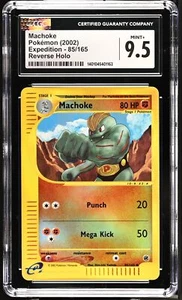CGC 9.5 MINT+ Machoke 2002 Expedition 85/165 Reverse Holo Pokemon Card - Picture 1 of 2