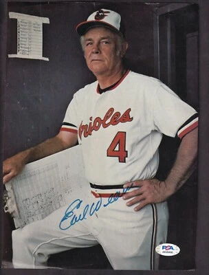 Earl Weaver Autographed Magazine Color Photo 8x11 PSA/DNA Authentic - Image 1 of 3