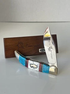 BRIAN YELLOWHORSE CASE XX Custom 17/25 KNIFE Navajo Artist Buffalo Inlay - Picture 1 of 20