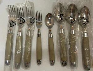 8 cubiertos con mango gris topo Ikea 8 piezas cucharas tenedores nuevos - Imagen 1 de 2