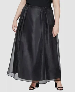 Alex Evenings Women's Black Organza Ball Skirt Plus Size 1X - Picture 1 of 2