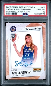 2025-26 Panini Instant WNBA Sarah Ashlee Barker Incoming RC Auto #2/25 PSA 10 - Bild 1 von 2